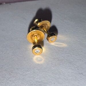 Monica Vinader Linear Diamond Stud Earrings